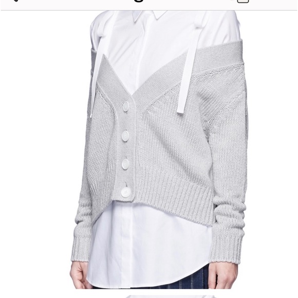 Off the Shoulder sweater. ADEAM. Chunky knit cardigan. - Picture 2 of 5